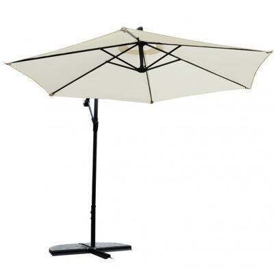 Sonnenschirm Ampelschirm 300cm weiss