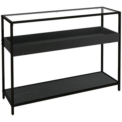 Konsolentisch Flurtisch Regal 100x30x78cm Schwarz