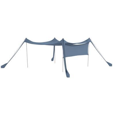 Sonnensegel wasserdicht mit Tragetasche Stahlstangen Blau