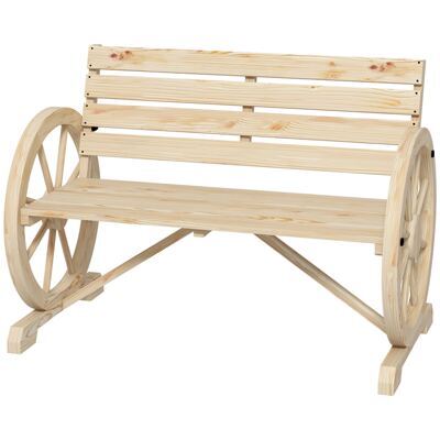 Gartenbank 2-Sitzer Landhausstil bis 240kg Natur