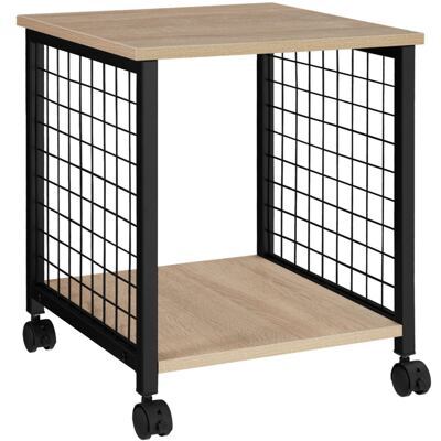 Beistelltisch Gary 40x40x48cm Industrial Holz hell, Eiche Sonoma