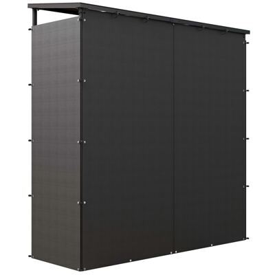 Kaminholzregal 185x62x184cm bis 2000kg wasserdicht Schwarz