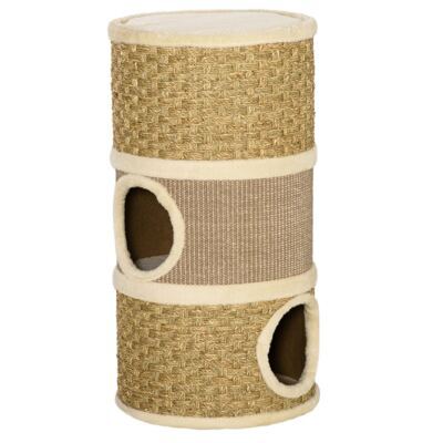 Katzenkratzbaum 3 Ebenen Sisal & Plüsch