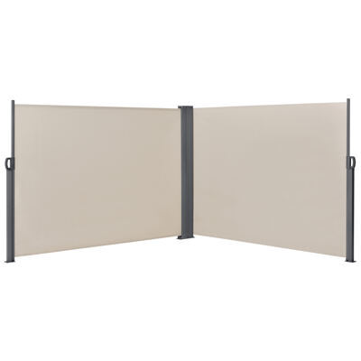 2er-Set Seitenmarkise Alcazaba 180x300 cm Sandfarben