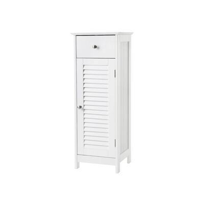 Badezimmerschrank mit Lamellentür Badregal weiss
