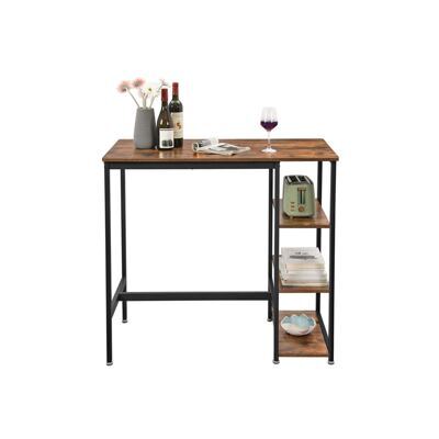 Bartisch Bistrotisch mit 3 Ablagen Braun