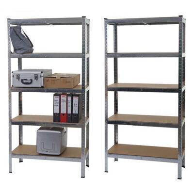 2x Steckregal Werkstattregal 175kg 180x90x40cm Verzinkt