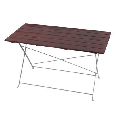 Biergartentisch Berlin, Klapptisch Gartentisch, geölt 120x60x70cm ~ dunkelbraun