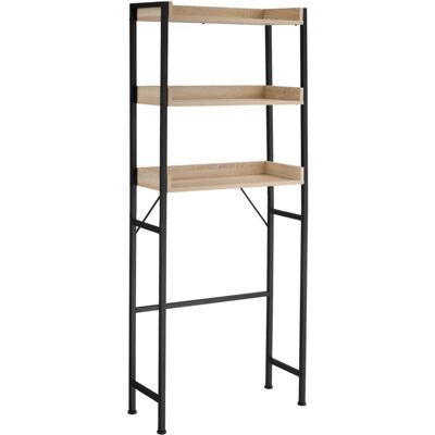 Badezimmerregal Seattle Industrial Holz hell, Eiche Sonoma 67 x 25 x 165,5 cm