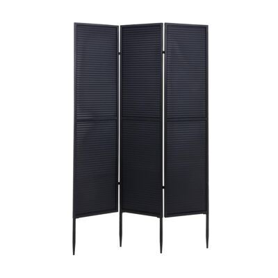 Garten Paravent Raumteiler Sichtschutz Metall 200x121cm schwarz