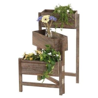 Pflanzregal Höhe: 65cm Shabby-Look Vintage braun