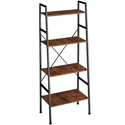Leiterregal Liverpool 61,5 x 36,5 x 150cm - industrial dunkelbraun