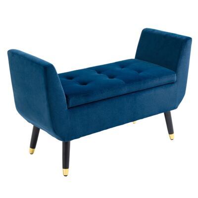 Luxus-Sitzbank mit Stauraum 107x42x65cm Blau