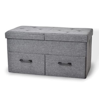 Schuhbank Sitzbank mit Stauraum und 2 Schubladen 77x38x40cm