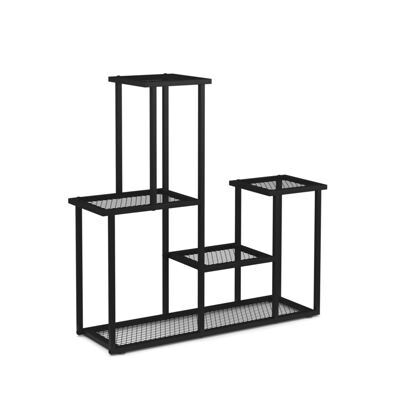 Pflanzenregal 91 x 25 x 83 cm schwarz