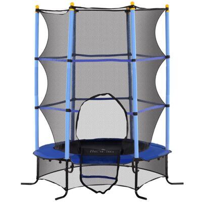 Kindertrampolin D:163cm mit Sicherheitsnetz bis 50kg Blau