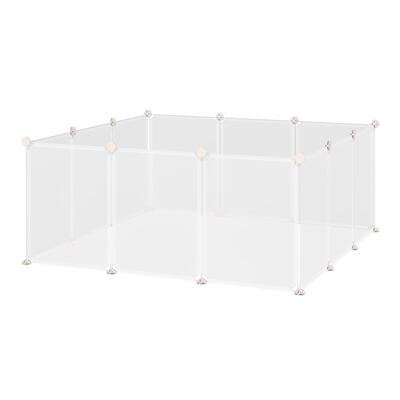 Freilaufgehege DIY für kleine Haustiere 105x105cm Weiss