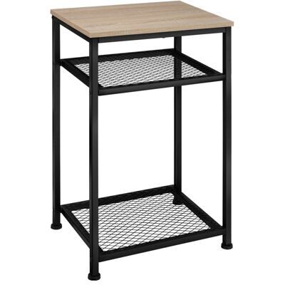 Beistelltisch York Industrial Holz hell, Eiche Sonoma