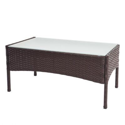 Poly-Rattan Gartentisch Halden (braun-meliert)