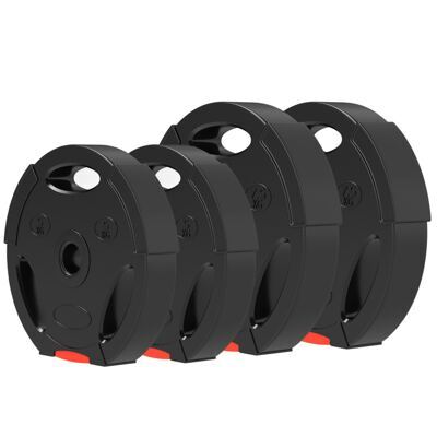 Hantelgewichte 4er-Set 2x5/75kg Ø 30mm Schwarz