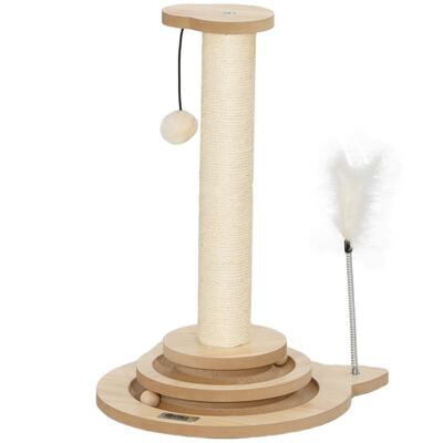 Kratzstamm Kugelbahn Sisal mit Spielball 4-in-1