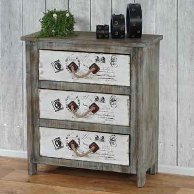 Kommode Almada Shabby-Look Vintage 80x72x33cm