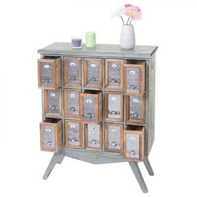 Apotheker-Schrank HWC, Kommode, Holz massiv 94x73x32cm
