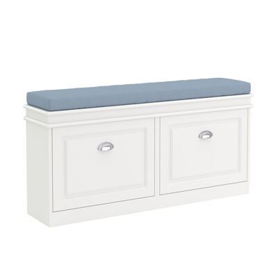 Schuhbank PETRA 104 x 24 x 51 cm weiss