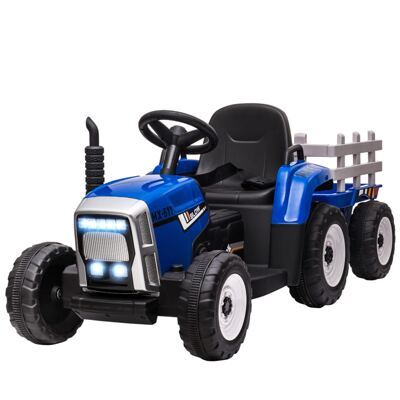 Kindertraktor Elektrofahrzeug mit Fernbedienung 3-6 km/h MP3 Blau