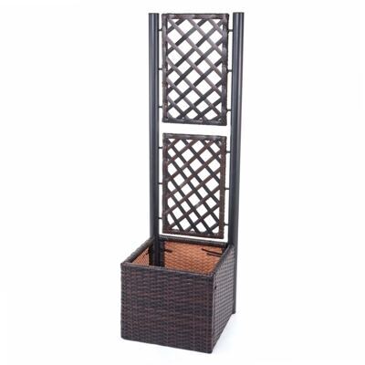 Rankgitter Rattan Pflanzkasten Rankhilfe 142x43x43cm Braun