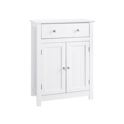 Badezimmerschrank 2 Türen und Schublade weiss