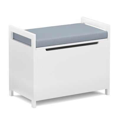 Sitzbank mit Stauraum 86 x 38 x 54 cm weiss