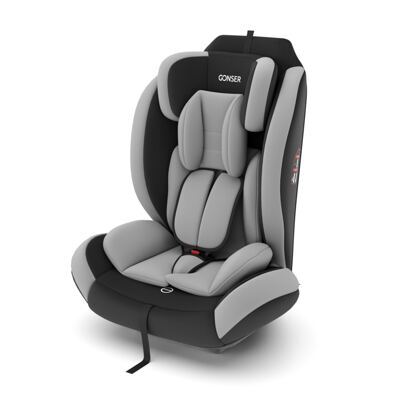 Kindersitz Auto mit ISOFIX grau