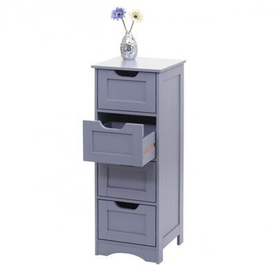 Vintage Kommode Nostalgie 4 Schubladen 80x30x26cm grau