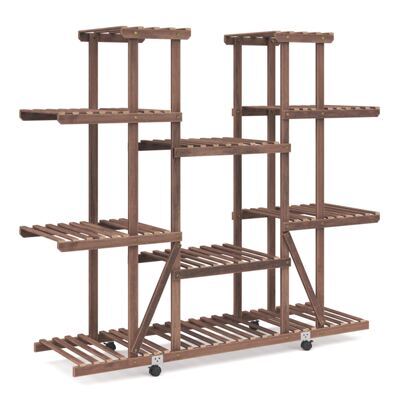 Pflanzenregal Holz 113 x 33 x 120 cm natur