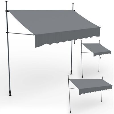 Balkonmarkise 300x120cm Standmarkise ohne Bohren