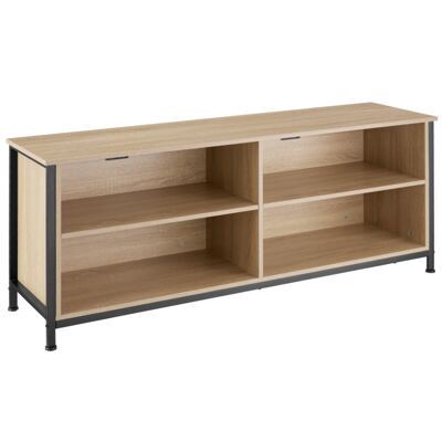 Sideboard Navan 147x41x60,5cm Industrial Holz hell, Eiche Sonoma