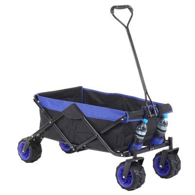 Bollerwagen Geländereifen klappbar ~ schwarz/blau