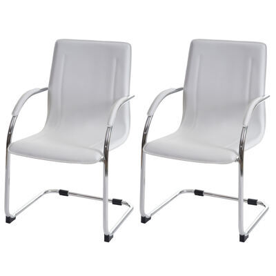 2x Esszimmerstuhl Samara, Freischwinger weiss