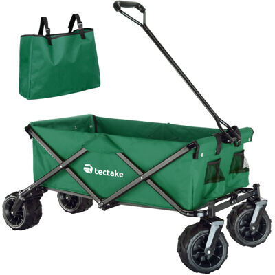 Faltbarer Bollerwagen max. 80kg, grün
