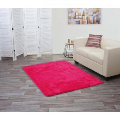 Teppich Shaggy Hochflor flauschig 160x120cm ~ pink