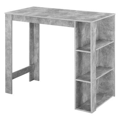 Bartheke 120x60x106 cm mit 3 Ablageflächen Betonoptik