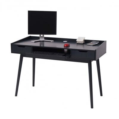 Schreibtisch Bürotisch Computertisch, MDF 120x55cm dunkelgrau