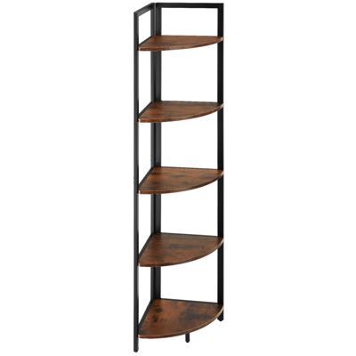 Eckregal Castlebar 30x30x150cm Industrial dunkelbraun