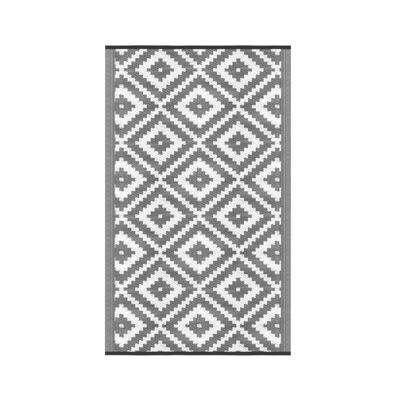 Outdoor Teppich KALUA 150 x 90 cm grau/weiss