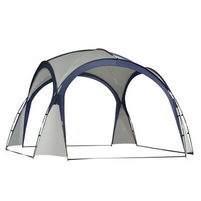 Campingzelt 35x35m wetterfest Cremeweiss Blau