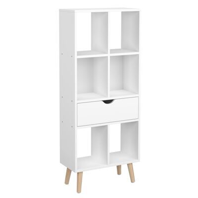 Bücherregal NORDIC 50 x 24 x121 cm weiss