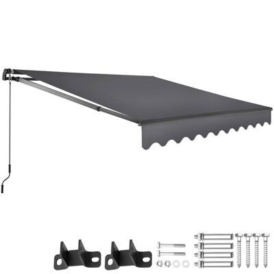 Gelenkarmmarkise Ornella dunkelgrau 250 x 200 cm