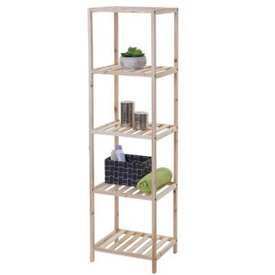 Badregal Holzregal Tanne 5 Böden