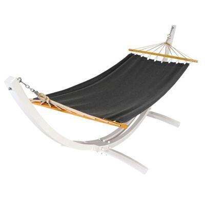 Hängematte mit Gestell FSC-zertifiziert 320cm weiss, Matte grau